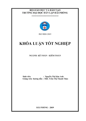 Khoá luận tốt nghiệp hoàn thiện công tác tổ chức kế toán doanh thu chi phí và xác định kết quả kinh doanh tại cong ty tnhh vũ tiến