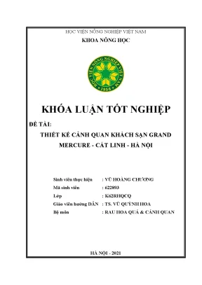 Khóa luận tốt nghiệp thiết kế cảnh quan khách sạn grand mercure cát linh hà nội