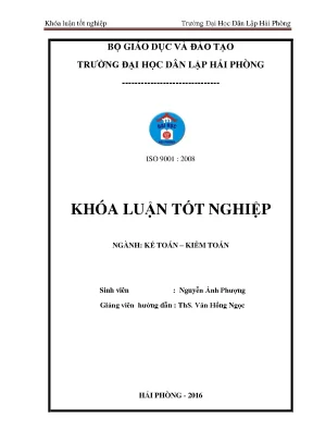 Khoá luận tốt nghiệp hoàn thiện công tác kế toán vốn bằng tiền tại công ty tnhh đầu tư thương mại và phát triển hải hưng