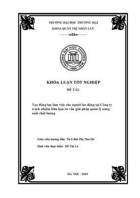 Khóa luận tốt nghiệp quản trị kinh doanh phát triển văn hóa doanh nghiệp tại công ty tnhh grini asia