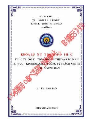 Khóa luận tốt nghiệp kế toán kiểm toán thực trạng kế toán doanh thu và xác định kết quả kinh doanh tại công ty trách nhiệm hữu hạn yên loan