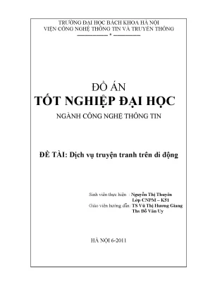 Đồ án tốt nghiệp dịch vụ truyện tranh trên di động