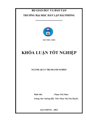 Khoá luận tốt nghiệp một số biện pháp cải thiện tình hình tài chính tại công ty tnhh thương mại dương hưng