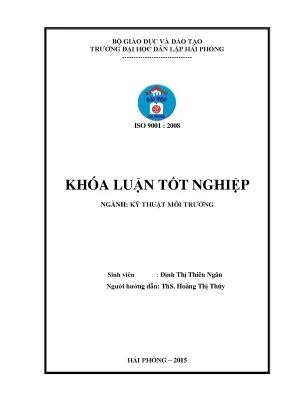 Khoá luận tốt nghiệp xử lý nước thải bệnh viện bằng bể tự hoại kết hợp bãi lọc ngầm trồng cây dõng ngang và ứng dụng tính toán mô hình xử lý cho một bệnh viện