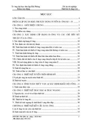 Khoá luận tốt nghiệp thiết kế đường ô tô