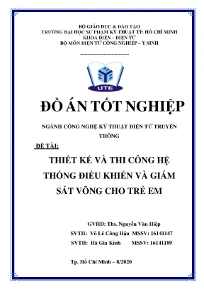 Đồ án tốt nghiệp thiết kế và thi công hệ thống điều khiển và giám sát võng cho trẻ em