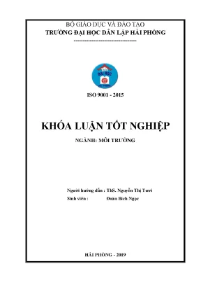 Khoá luận tốt nghiệp đánh giá hiện trạng và quy hoạch sử dụng đất đến năm 2020 của huyện an lão thành phố hải phòng