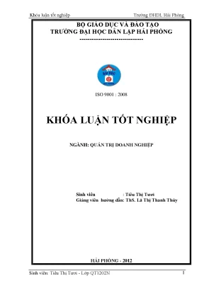 Khoá luận tốt nghiệp một số biện pháp nhằm nâng cao hiệu quả quản trị nhân sự tại xí nghiếp xếp dỡ hoàng diệu cảng hải phòng