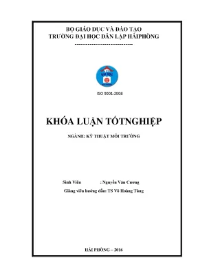 Khoá luận tốt nghiệp thiết kế hệ thống xử lý nước thải bệnh viện đa khoa