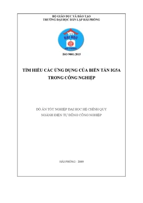 Khoá luận tốt nghiệp tìm hiều các ứng dụng của biến tần ig5a trong công nghiệp