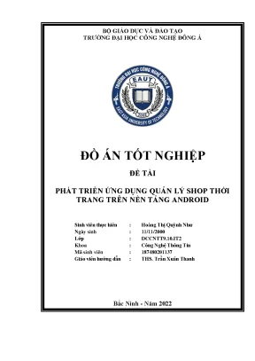 Phát triển ứng dụng quản lý shop thời trang trên nền tảng android đồ án tốt nghiệp