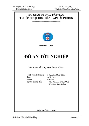 Khoá luận tốt nghiệp thiết kế tuyến đ ờng qua hai điểm đ22z c2 thuộc tỉnh quảng ninh