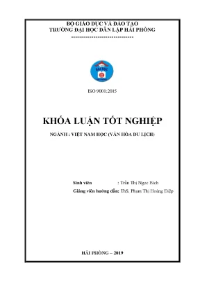 Khoá luận tốt nghiệp tìm hiểu một số làng nghề truyền thống tiêu biểu ở tỉnh thừa thiên huế phục vụ phát triển du lịch