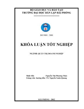 Khoá luận tốt nghiệp một số giải pháp nhằm tạo động cơ làm việc tích cực cho người lao động tại công ty cổ phần cảng cửa cấm hải phòng