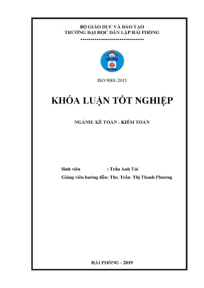 Khoá luận tốt nghiệp hoàn thiện công tác kế toán nguyên vật liệu tại xí nghiệp vạn chánh công ty tnhh mtv duyên hải