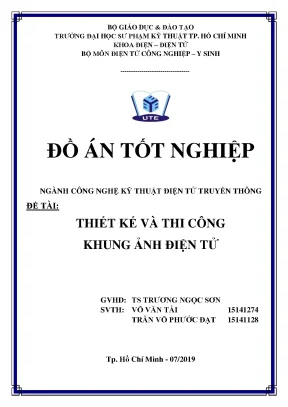 Đồ án tốt nghiệp thiết kế và thi công khung ảnh điện tử
