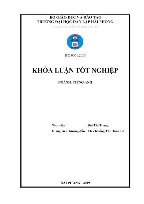 Khoá luận tốt nghiệp a study on common errors in sentence construction by secondary schoolers in haiphong city