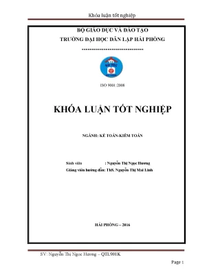 Khoá luận tốt nghiệp hoàn hiện công tác kế toán hàng hóa tại công ty cổ phần bảo an