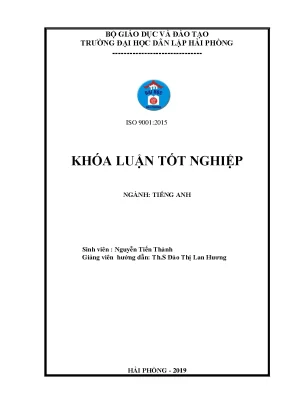 Khoá luận tốt nghiệp an investigation into the english translational versions of trinh cong sons songs in terms of semantic and syntactic features