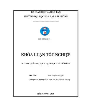 Khoá luận tốt nghiệp thực trạng và giải pháp nâng cao chất lượng dịch vụ của một số công ty du lịch hoạt động tại khu vực vịnh hạ long