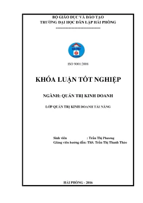 Khoá luận tốt nghiệp hoàn thiện công tác kế toán hàng tồn kho tại công ty trách nhiệm hữu hạn thương mại chấn phong