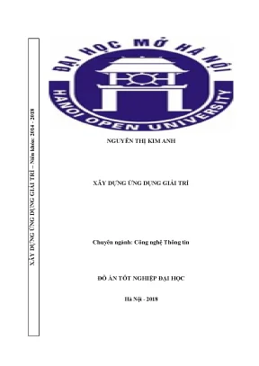 Luận văn thạc sĩ đồ án tốt nghiệp công nghệ thông tin đề tài xây dựng ứng dụng giải trí
