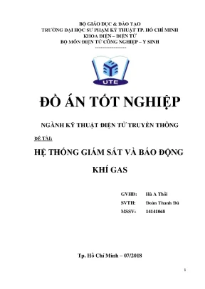 Đồ án tốt nghiệp hệ thống giám sát và báo động khí gas