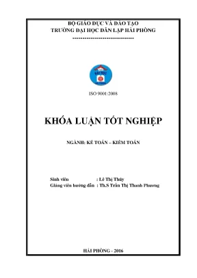 Khoá luận tốt nghiệp hoàn thiện công tác kiểm toán chu kỳ tài sản cố định trong kiểm toán bctc do công ty tnhh kiểm toán an phát afc thực hiện