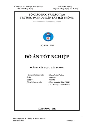 Khoá luận tốt nghiệp thiết kế tuyến đ ờng qua hai điểm đ22 c2 thuộc tỉnh quảng ninh