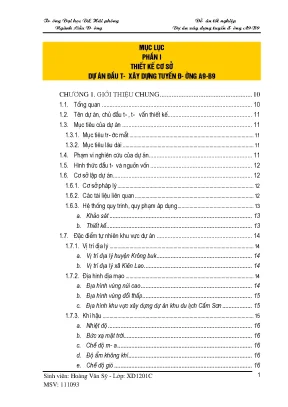 Khoá luận tốt nghiệp dự án xây dựng tuyến đường a9 b9