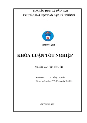 Khoá luận tốt nghiệp nghiên cứu phát triển du lịch sinh thái khu vực hồ núi cốc thái nguyên