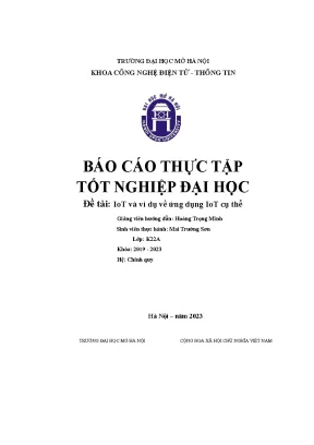 Báo cáo thực tập tốt nghiệp đại họcđề tài iot và ví dụ về ứng dụng iot cụ thể