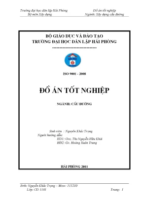 Khoá luận tốt nghiệp thiết kế tuyến đường mở mới từ k3 đến j5