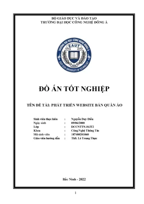 Phát triển website bán quần áo đồ án tốt nghiệp