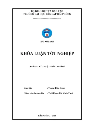 Luận văn nghiên cứu khả năng xử lý cu2 trong nước bằng vật liệu hấp phụ chế tạo từ lõi ngô