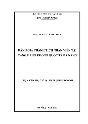 Luận văn thạc sĩ đánh giá thành tích nhân viên tại cảng hàng không quốc tế đà nẵng