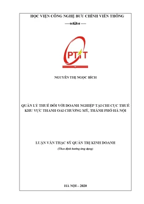 Luận văn quản lý thuế đối với doanh nghiệp tại chi cục thuế khu vực thanh oai chương mỹ thành phố hà nội