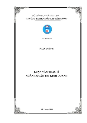 Luận văn thạc sĩ giải pháp nâng cao chất lượng dịch vụ tín dụng của ngân hàng tmcp kỹ thương việt nam techcombank chi nhánh kiến an