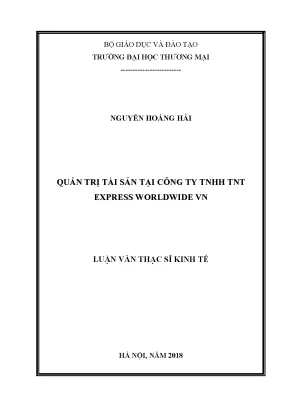 Luận văn quản trị tài sản tại công ty tnhh tnt express worldwide vn