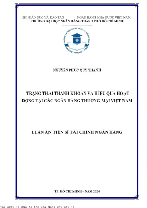 Trạng thái thanh khoản và hiệu quả hoạt động tại các ngân hàng thương mại việt nam luận án tiến sĩ tài chính ngân hàng