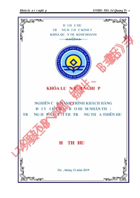 Luận văn thạc sĩ nghiên cứu hành trình khách hàng đối với dịch vụ bảo hiểm nhân thọ trường hợp aia tại thị trường thừa thiên huế