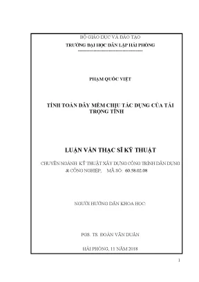 Luận văn tính toán dây mềm chịu tác dụng của tải trọng tĩnh