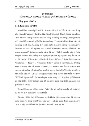 Luận văn học viện tài chính aof thực trạng sử dụng vốn oda nhật bản cho lĩnh vực giao thông đường bộ tại tphcm