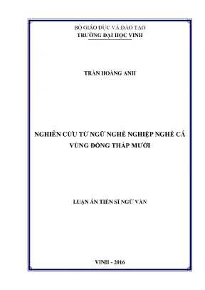 Luận văn nghiên cứu từ ngữ nghề nghiệp nghề cá vùng đồng tháp mười