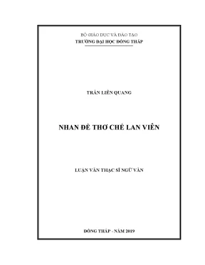 Luận văn nhan đề thơ chế lan viên