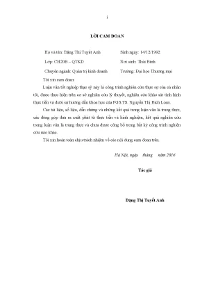 Luận văn hoàn thiện công tác tuyển dụng nhân lực tại công ty cổ phần suất ăn hàng không nội bài 1