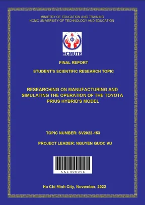 Luận văn thạc sĩ researching on manufacturing and simulating the operation of the toyota prius hybrids model