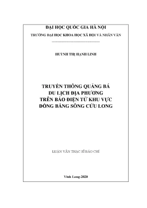 Luận văn thạc sĩ truyền thông quảng bá du lịch địa phương trên báo điện tử khu vực đồng bằng sông cửu long