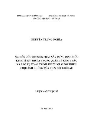 Luận văn thạc sĩ nghiên cứu ứng dụng phương pháp đánh giá nhanh thủy văn có sự tham gia của cộng đồng nhằm quản lý các hồ hà nội nâng cao hiệu quả giảm ngập úng