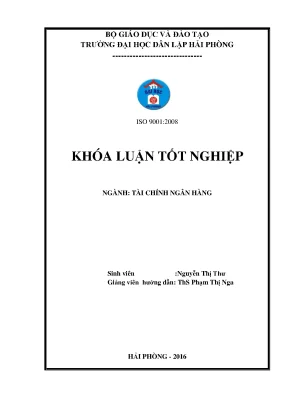 Luận văn một số giải pháp nâng cao chất lượng tín dụng hộ cá thể tại ngân hàng nông nghiệp và phát triển nông thôn chi nhánh huyện thủy nguyên